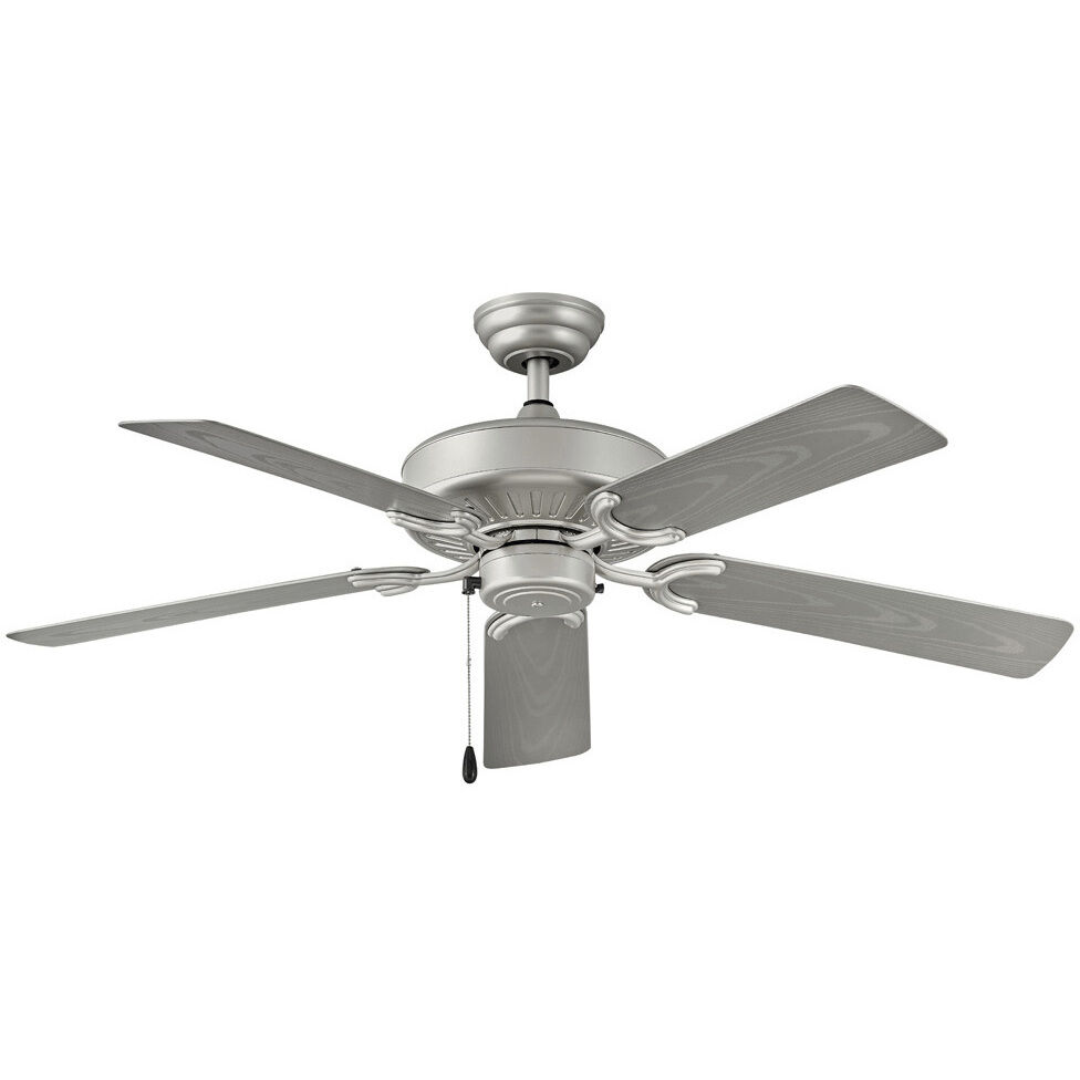Oasis 52 inch Brushed Nickel with Silver Blades Fan, Coastal Elements