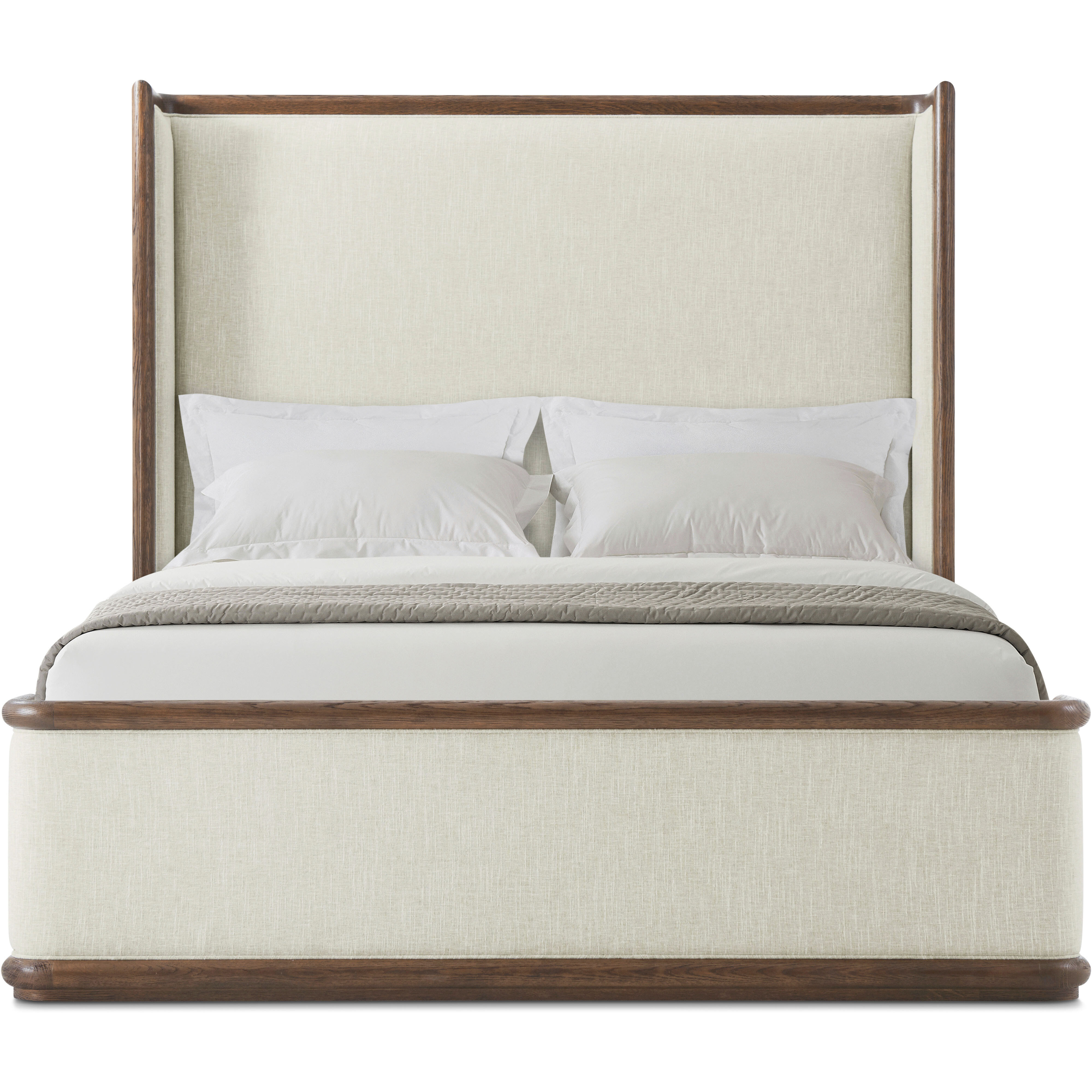 Catalina Earth US Queen Bed, Wooden, Upholstered