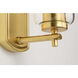 Adley 1 Light 5 inch Satin Brass Bath Vanity Wall Light