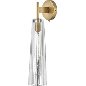 Cosette LED 5 inch Heritage Brass Sconce Wall Light in Heritage Brass / Clear
