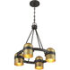 Andover 4 Light 20 inch Mediterranean Bronze and Riviera Brass Chandelier Ceiling Light