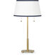 Southern Living Daisy 26.25 inch 100.00 watt Natural Brass Table Lamp Portable Light