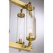 Regis 8 Light 10 inch Aged Brass with Fluted Glass Chandelier Ceiling Light