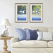 Waterside Blue and Green and Red and White Framed Art