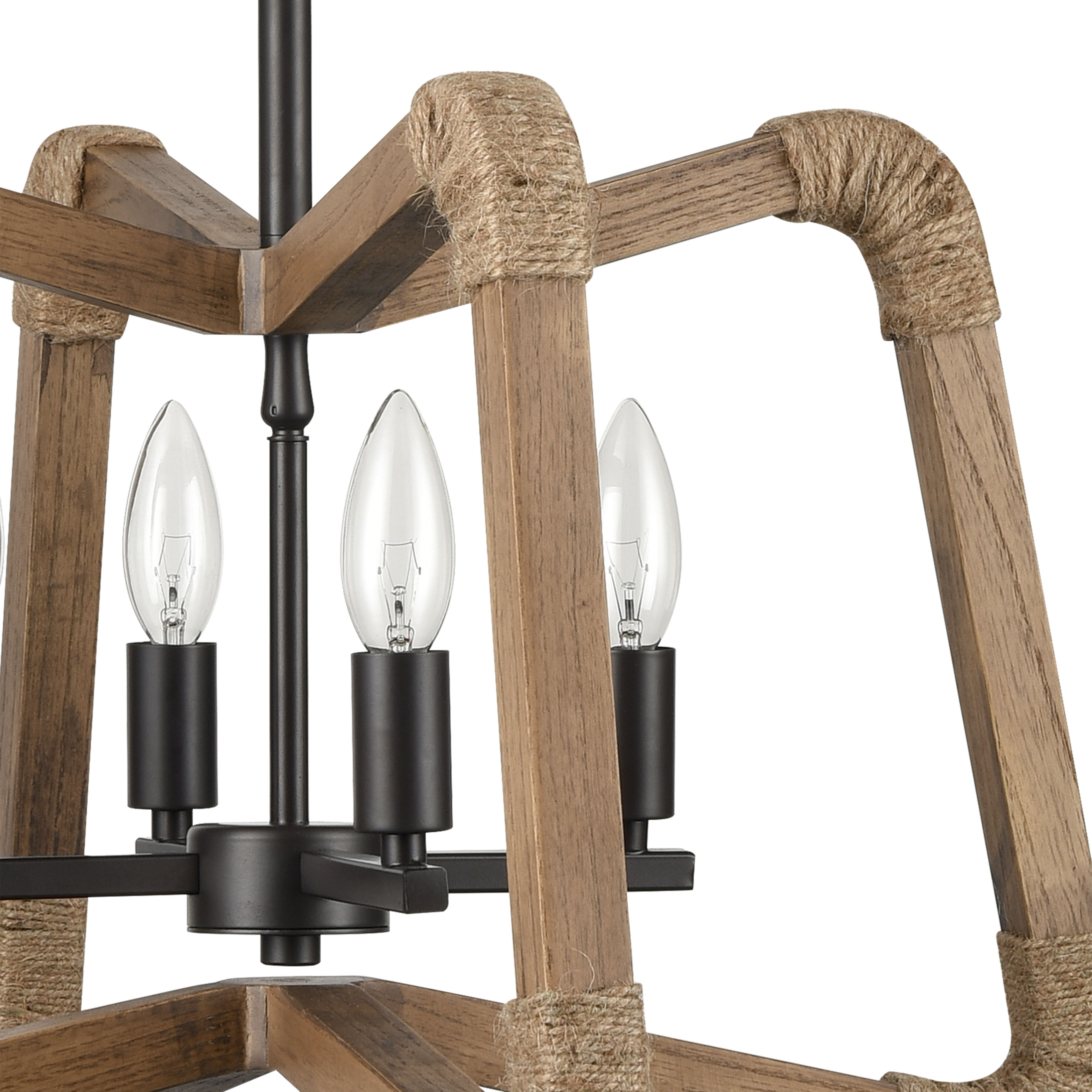 Pascal 4 Light 21 inch Brown Chandelier Ceiling Light