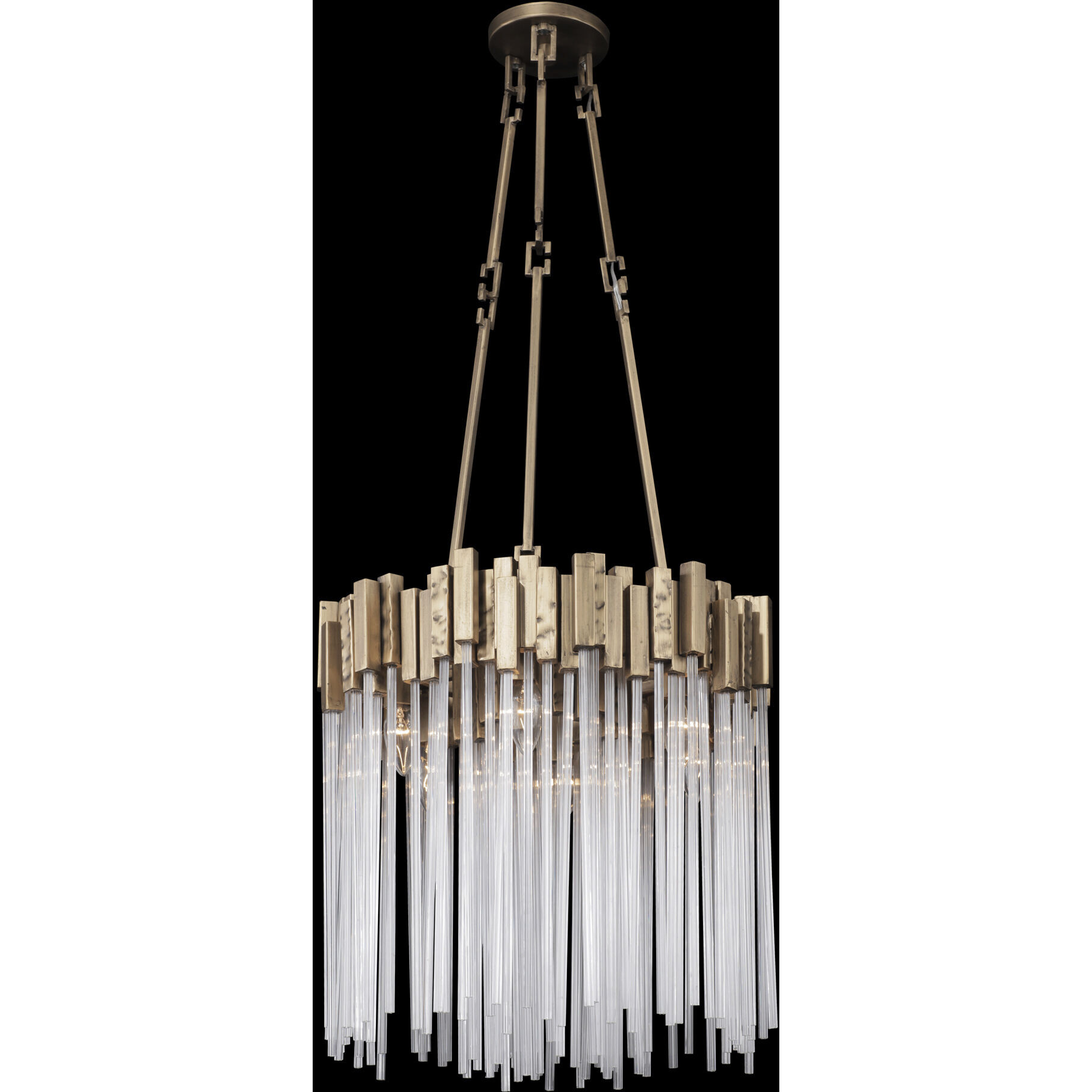 Matrix 6 Light 18.5 inch Havana Gold Pendant Ceiling Light