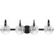 Addison 4 Light 32 inch Black Bathroom Vanity Light Wall Light