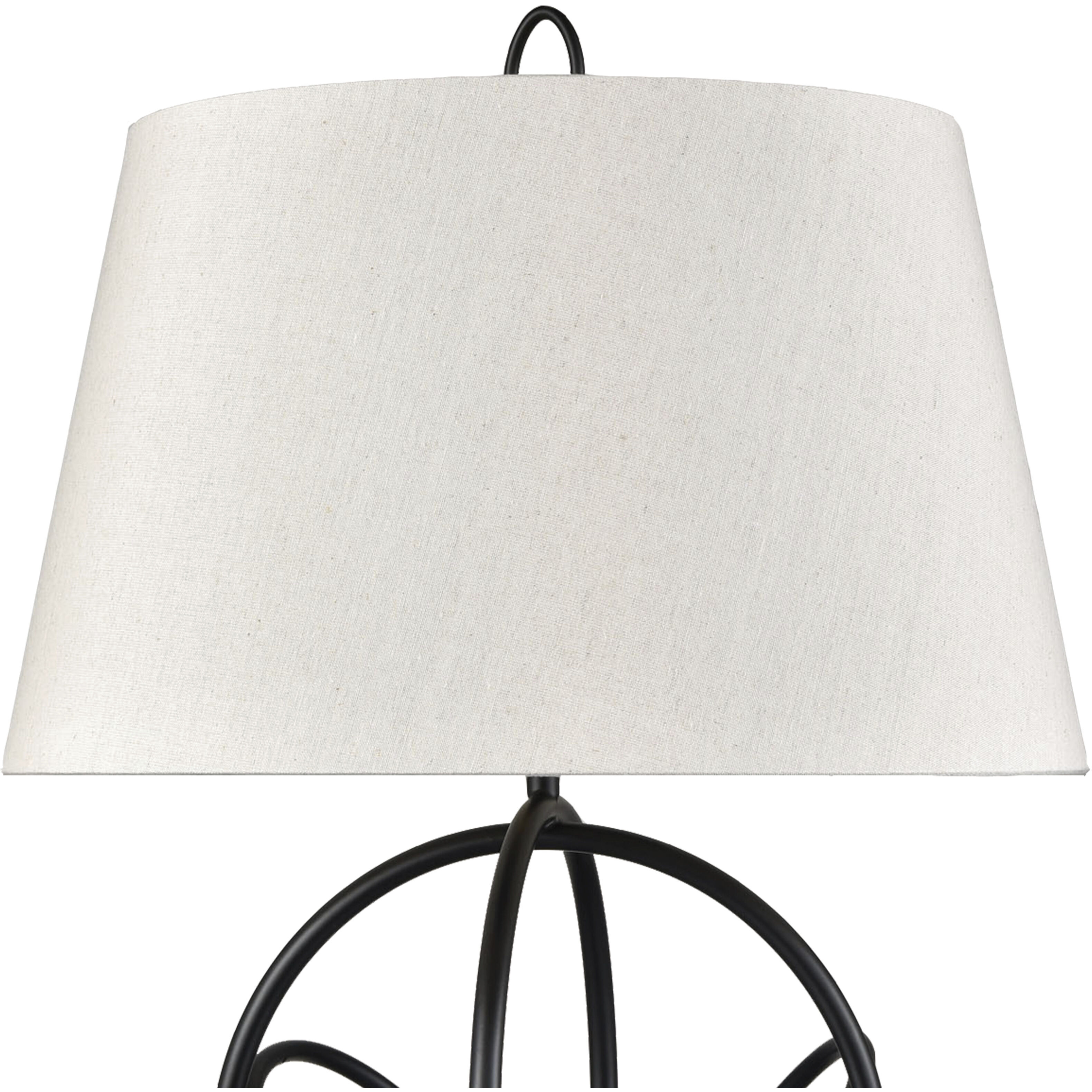 Morely 26 inch 150 watt Matte Black Table Lamp Portable Light