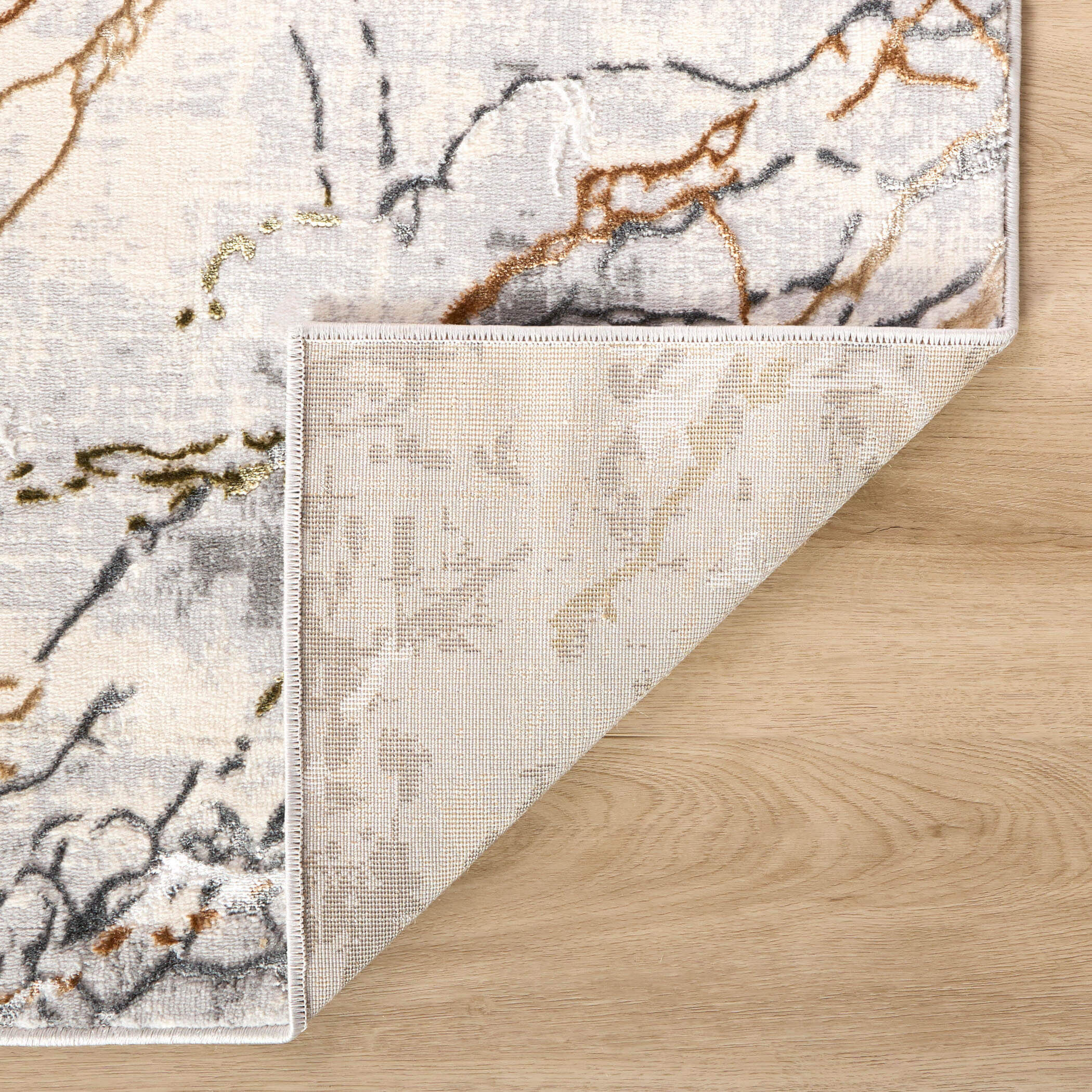 Salim Ivory and Brown Indoor Rug