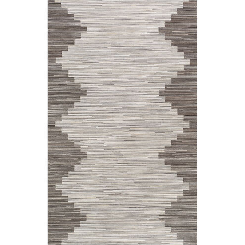 Zander 96 X 60 inch Silver Gray Rug in 5 x 8, Rectangle
