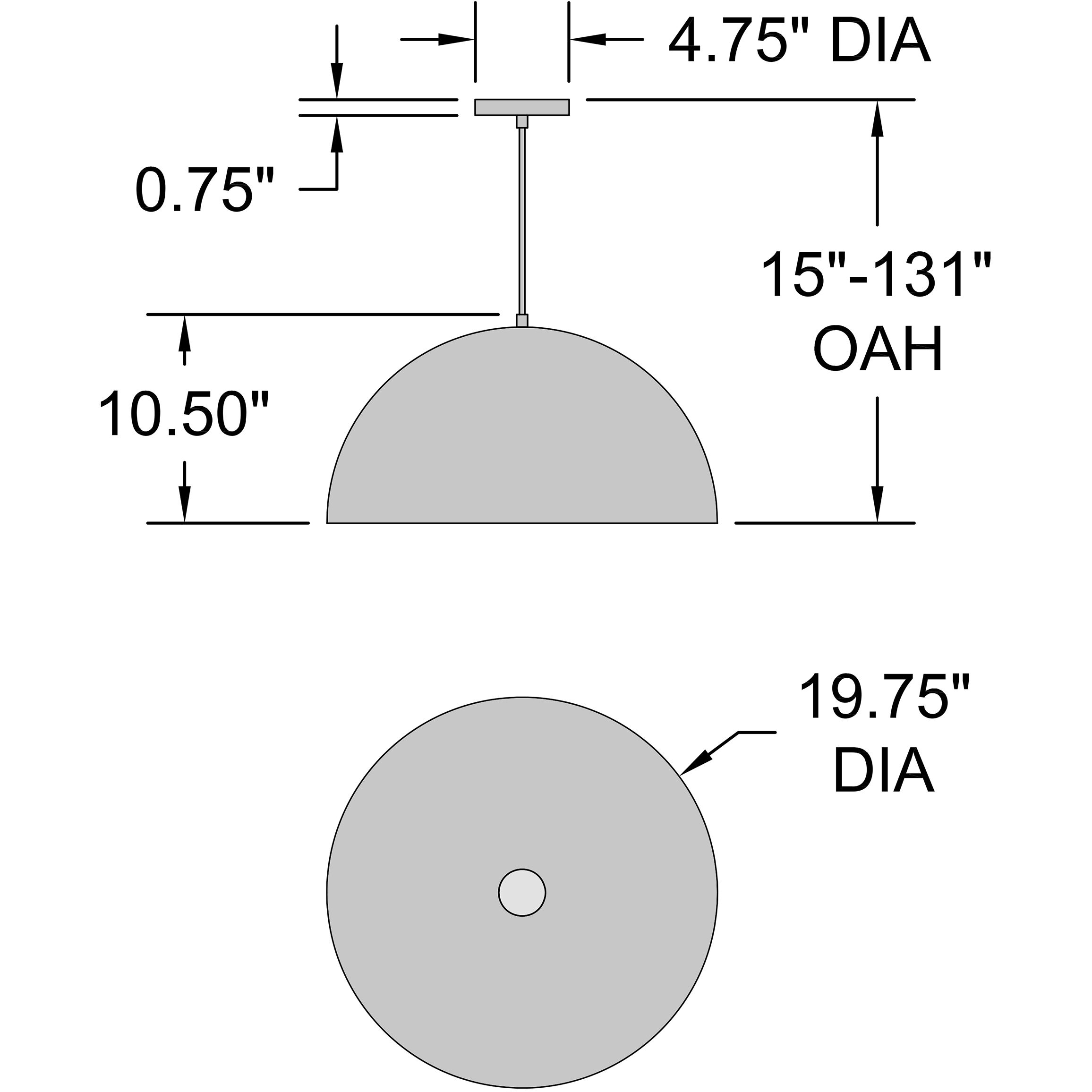 Huck LED 19.5 inch Matte White Pendant Ceiling Light