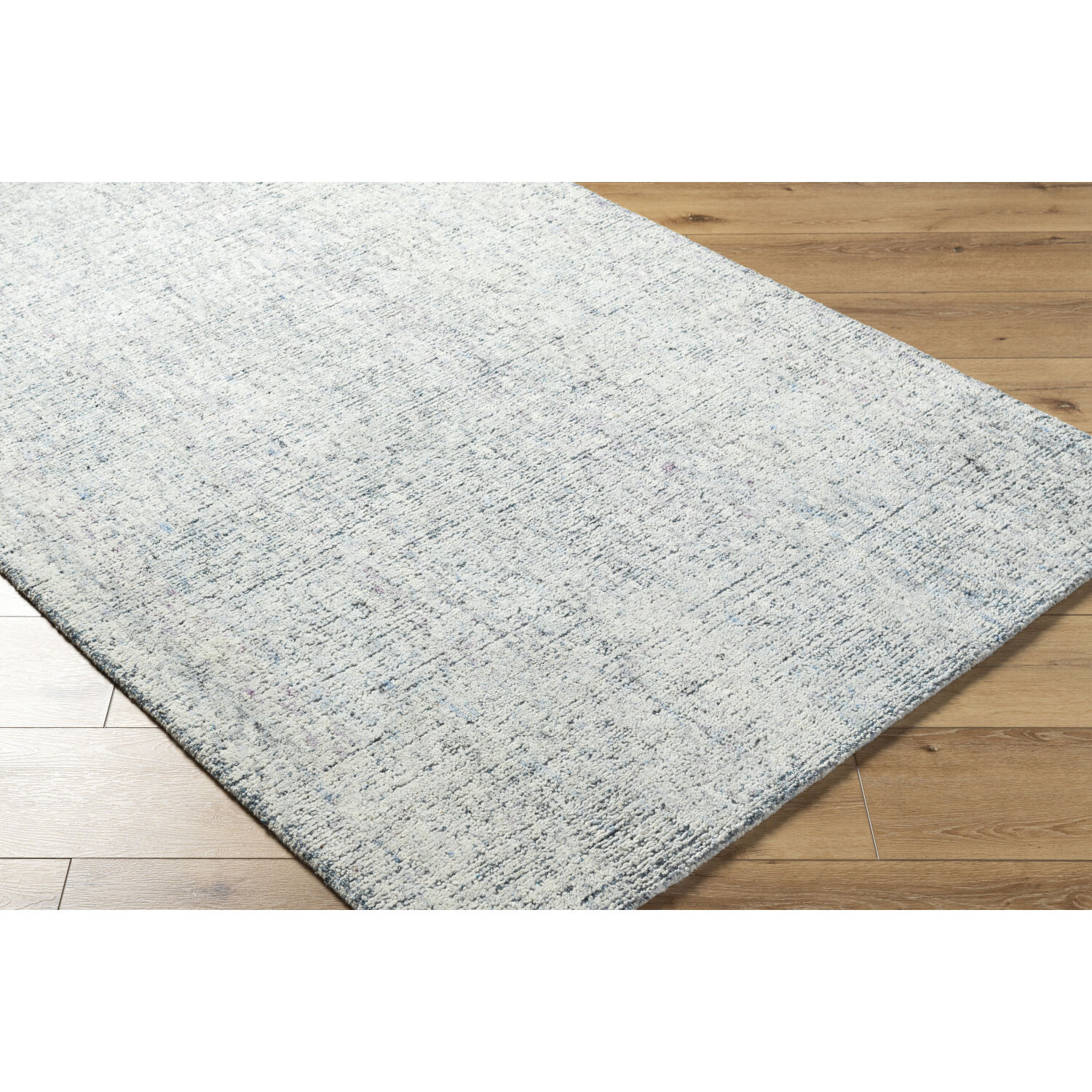 Alicia 90 X 60 inch Ivory/Charcoal/Dark Blue Handmade Rug in 5 x 7.5