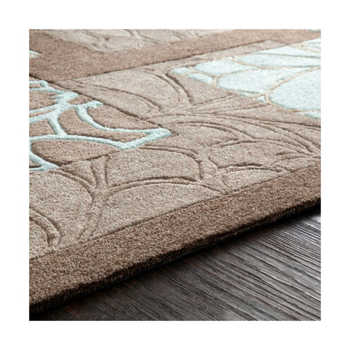 Cosmopolitan 96 X 60 inch Sky Blue/Taupe/Dark Brown/Camel Rugs, Polyester
