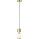 Quincy 1 Light 4.75 inch Satin Brass Mini Pendant Ceiling Light