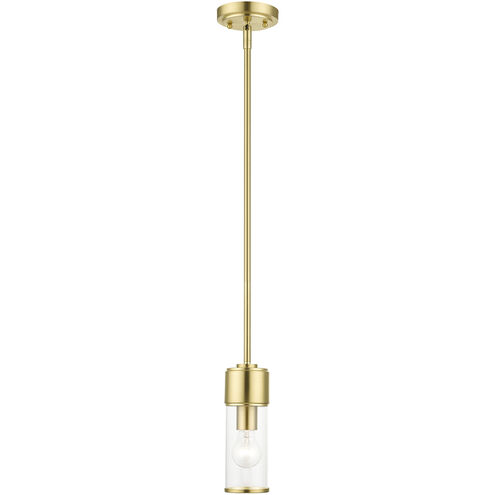 Quincy 1 Light 4.75 inch Satin Brass Mini Pendant Ceiling Light