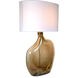 Benedek 27.5 inch 40 watt Smoke Luster and Nickel Table Lamp Portable Light