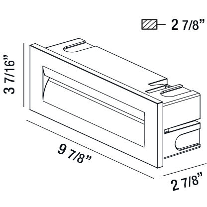 Odia LED 3.44 inch Graphite Outdoor In Wall