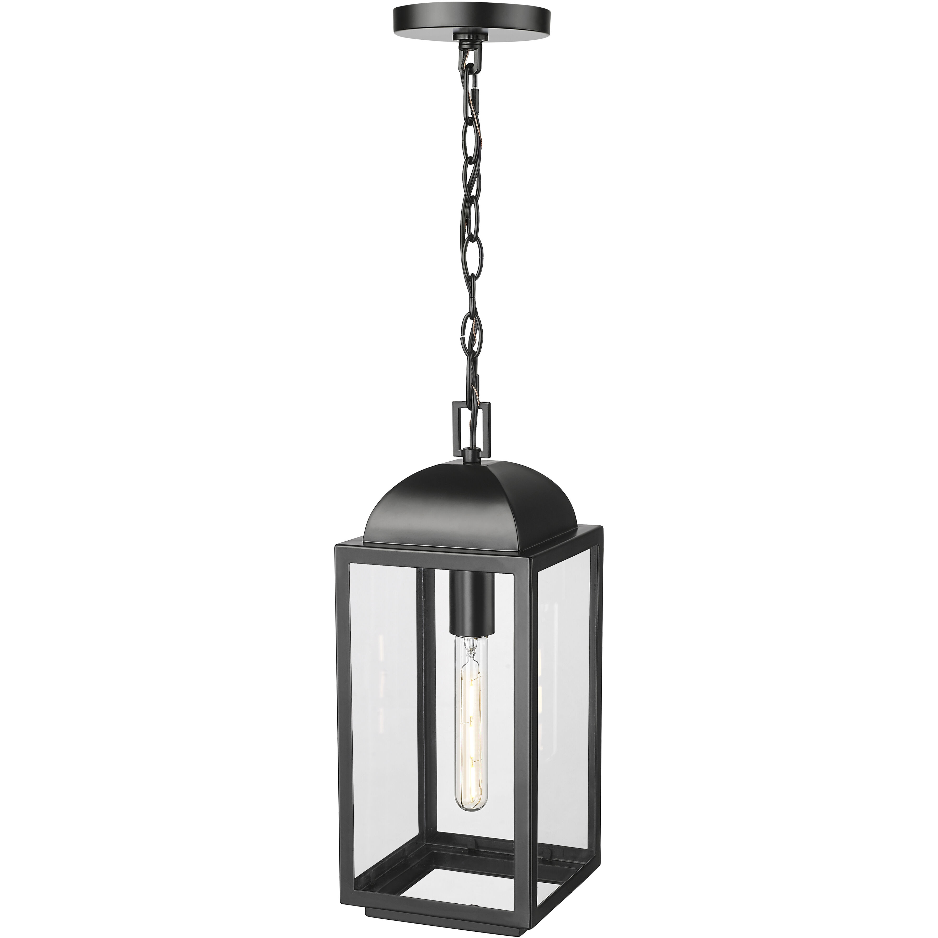 Beaufort 1 Light 7 inch Powder Coated Black Outdoor Hanging Lantern