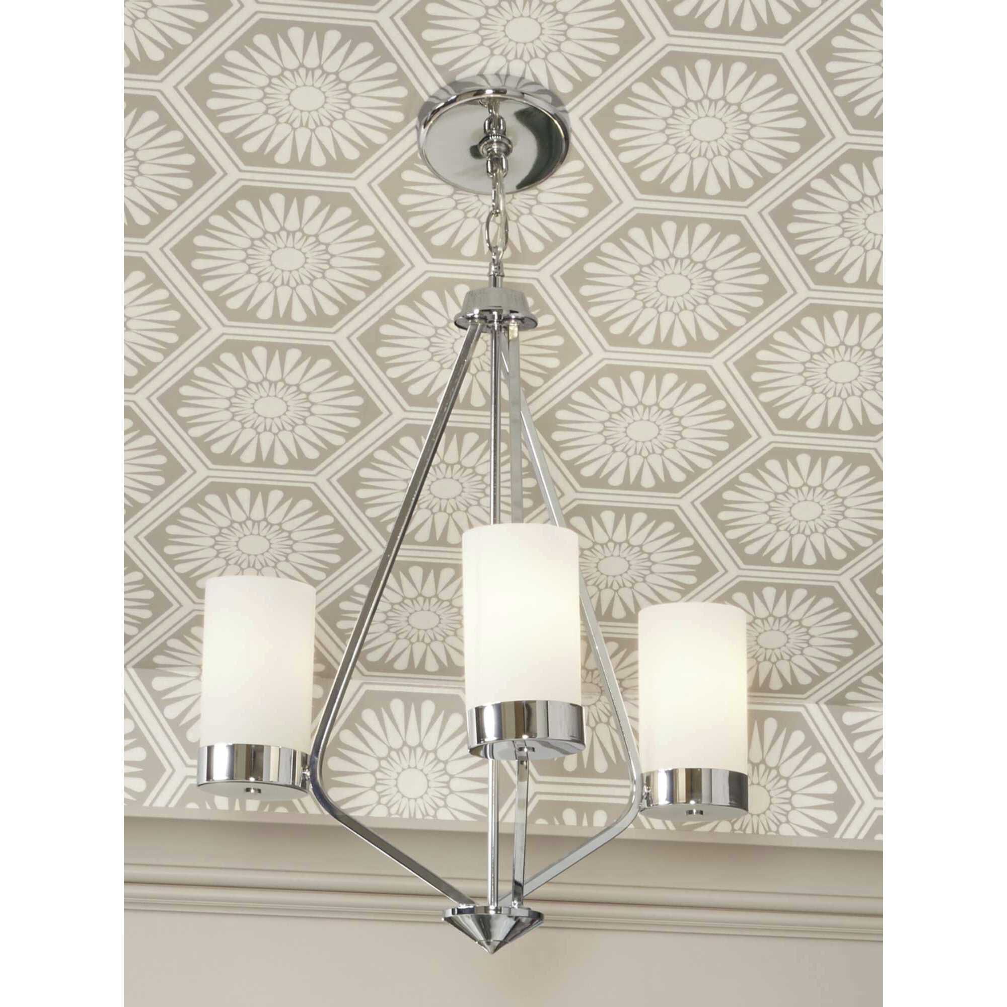 Elevate 3 Light 22 inch Polished Chrome Chandelier Ceiling Light, Design Series