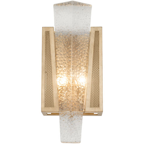 Crownstone Wall Sconce Wall Light in Gold, Metal Mesh