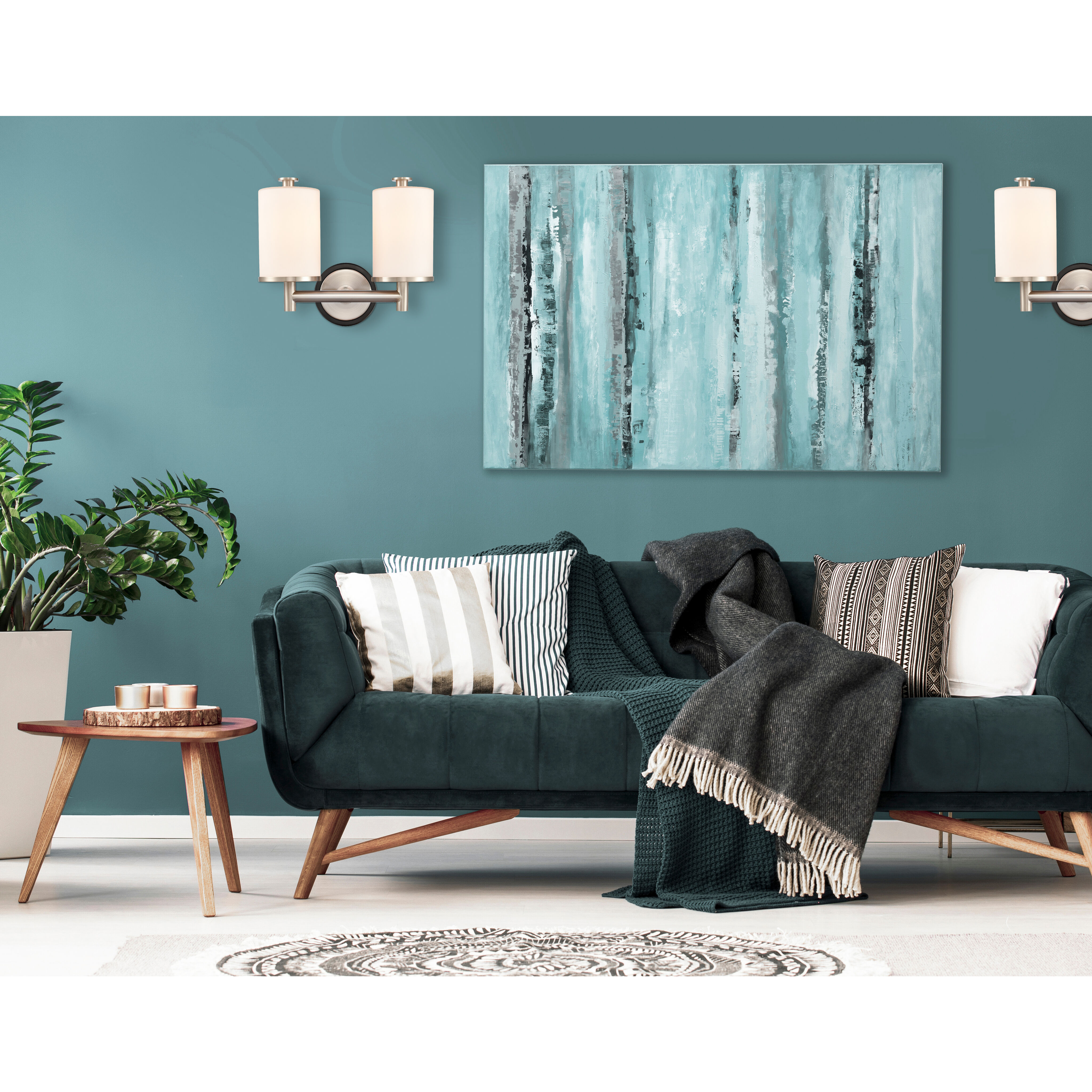 Marlowe 2 Light 13.63 inch Black Satin Nickel Bath Vanity Light Wall Light