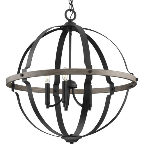 Lockhart 5 Light 26 inch Matte Black Foyer Pendant Ceiling Light