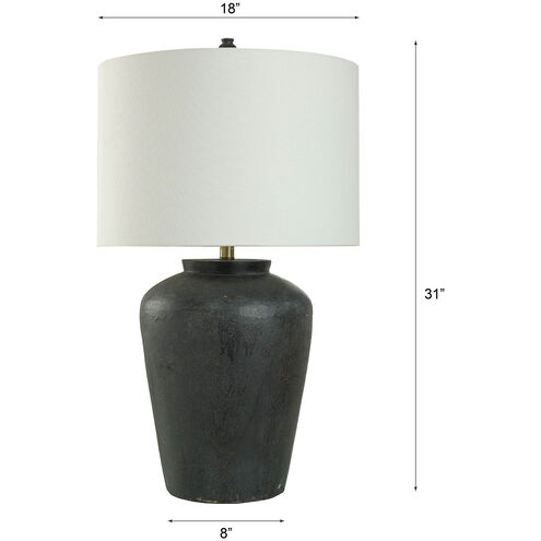 Arlo 31 inch 150 watt Distressed Black and White Table Lamp Portable Light