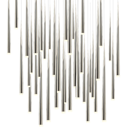 Cascade 41 Light 36 inch Polished Nickel Multi-Light Pendant Ceiling Light