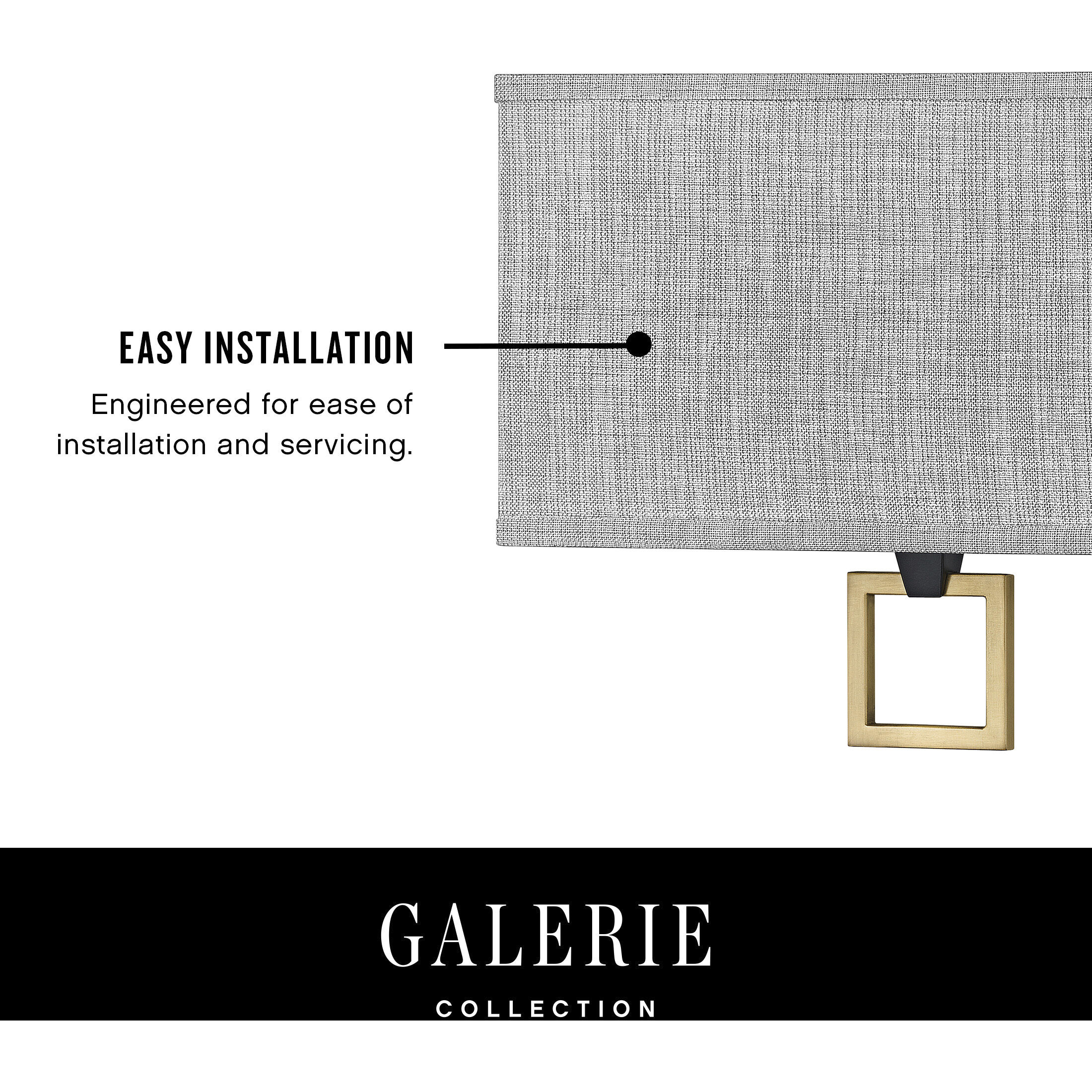 Galerie Link LED 8 inch Black with Heritage Brass ADA Indoor Wall Sconce Wall Light