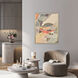 Subdued Motion Green and Gray and Multi and Orange Canvas