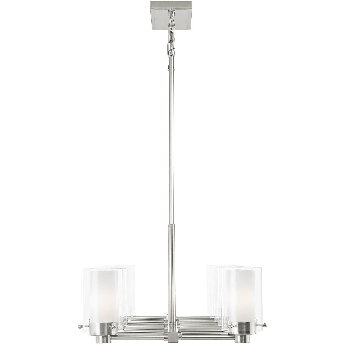 Manhattan 10 Light 18 inch Brushed Nickel Chandelier Ceiling Light