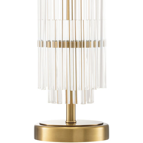 East 30.71 inch 40.00 watt Antique Brass Table Lamp Portable Light