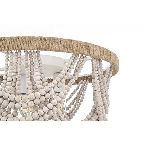 Jolie 4 Light 16 inch Antique White Flush Mount Ceiling Light