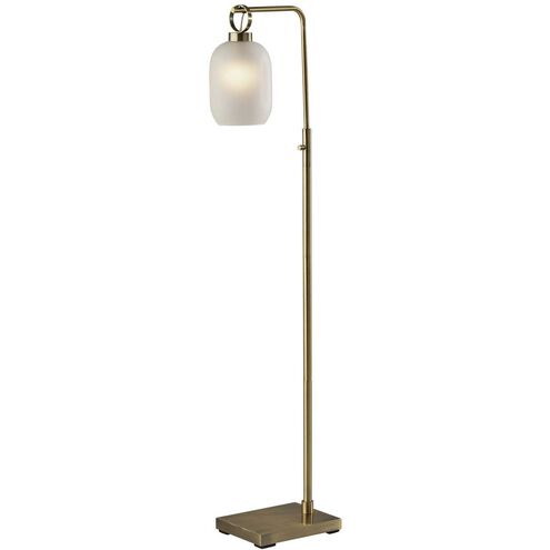 Lancaster 58.75 inch 40 watt Antique Brass Floor Lamp Portable Light