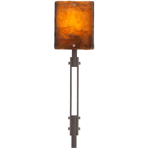 Urban Loft 1 Light 5.5 inch Burnished Bronze Cover Sconce Wall Light in Smoke Granite, Trestle