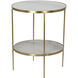 Rivoli 30 X 25 inch Antique Brass Side Table