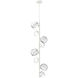 Gem LED 16.4 inch Salt White Chandelier Ceiling Light, Twisted Vine