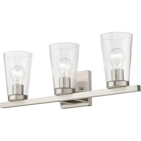 Cityview 3 Light 23 inch Brushed Nickel Vanity Sconce Wall Light