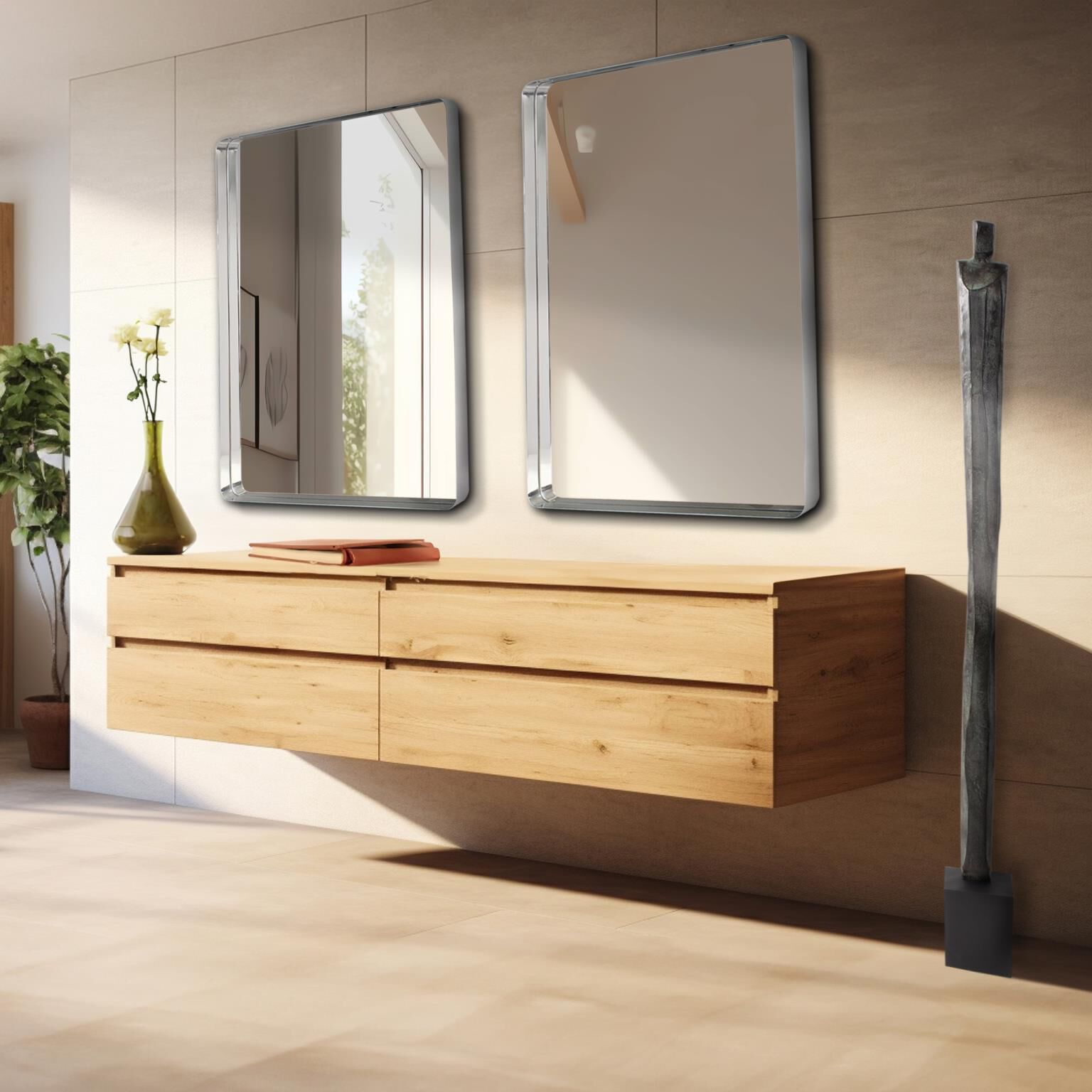 Steele 40 X 30 inch Silver Mirror