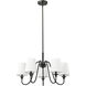 Gianna 5 Light 26 inch Matte Black Chandelier Ceiling Light