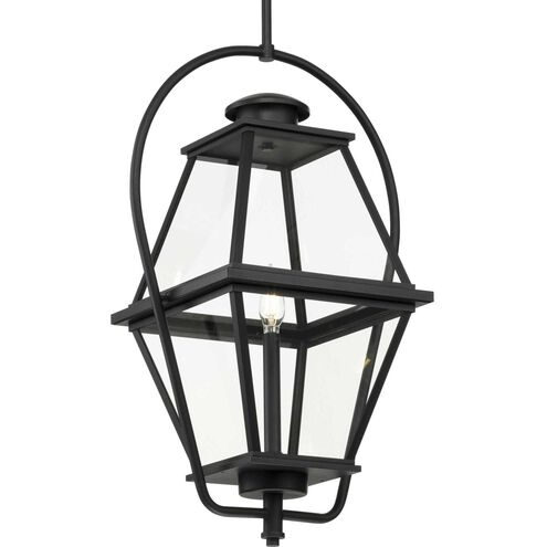 Bradshaw 1 Light 12 inch Textured Black Outdoor Hanging Lantern, Design Series