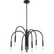 Callway 6 Light 24 inch Matte Black Chandelier Ceiling Light