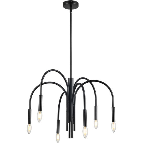 Callway 6 Light 24 inch Matte Black Chandelier Ceiling Light