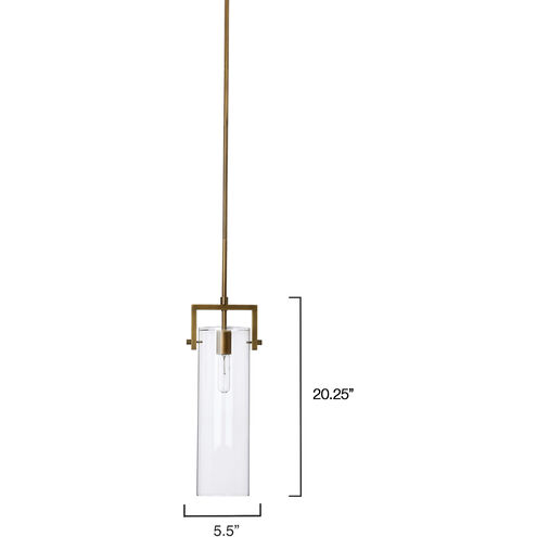 Cambrai 1 Light 5.5 inch Antique Brass Pendant Ceiling Light, Large