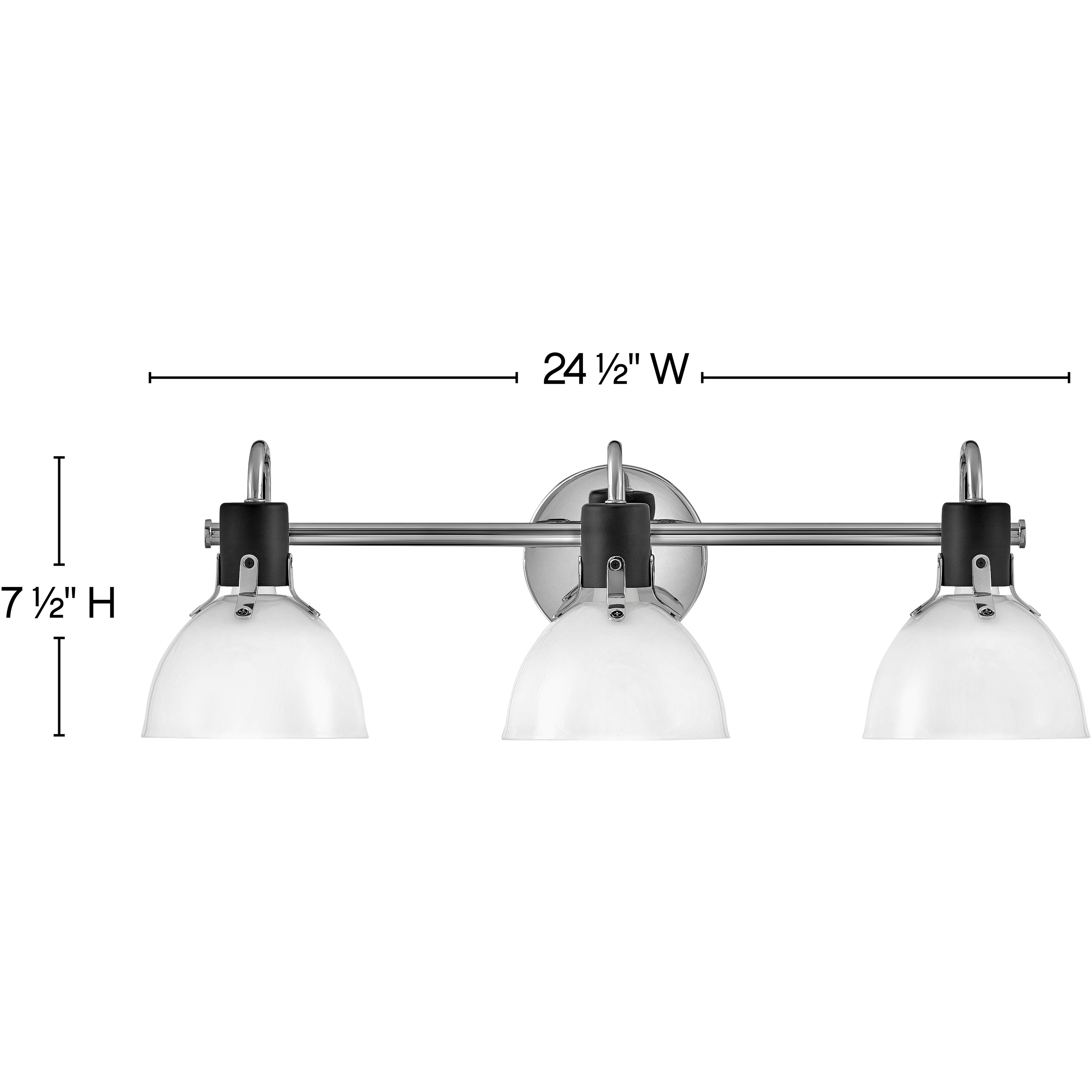 Nickel and black vanity light on sale