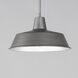Pier M 1 Light 14 inch Weathered Zinc Outdoor Pendant, X-Large