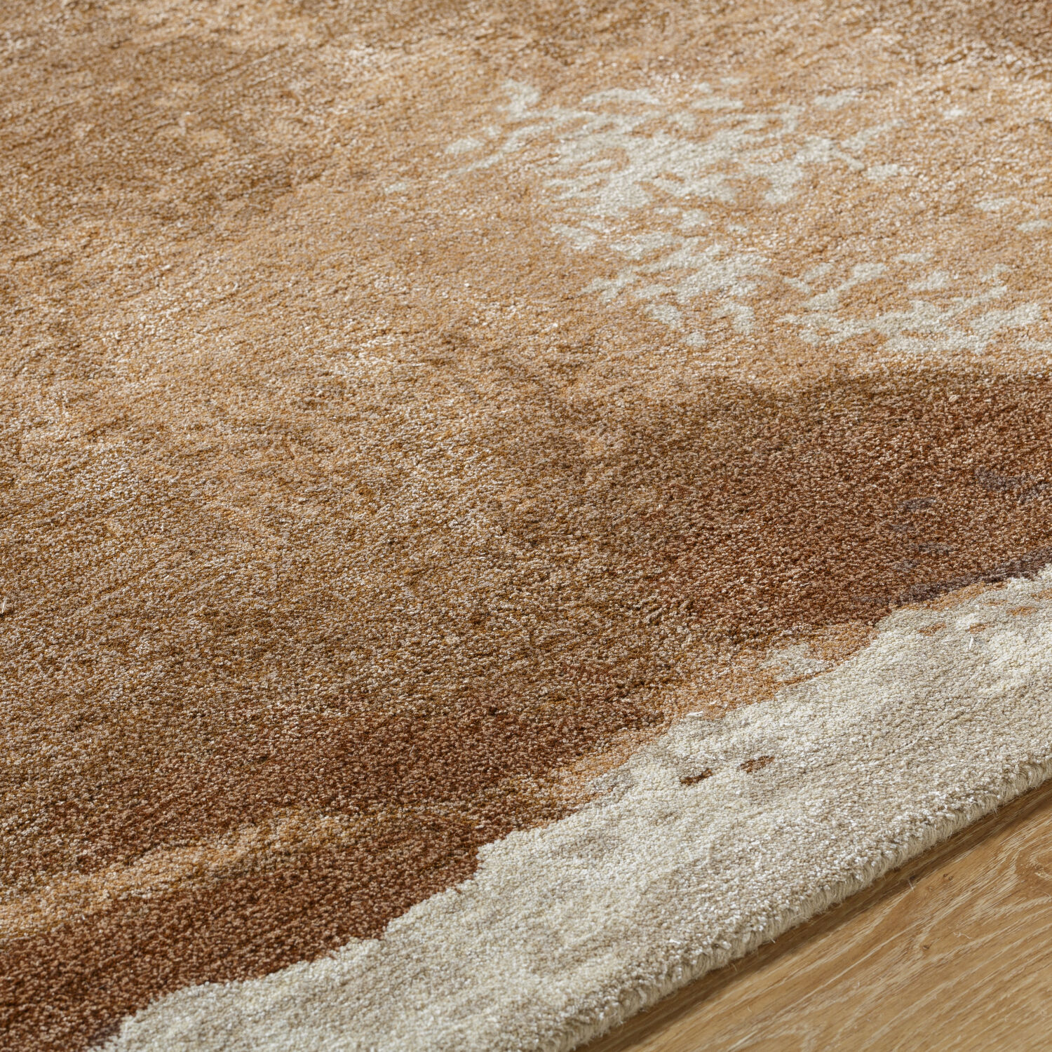 Kavita 90 X 60 inch Walnut / Prairie Dust / Sand / Khaki / Sepia / Ash / Camel Handmade Rug in 5 x 8