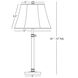Bruno 26 inch 150 watt Lead Bronze with Ebonized Nickel Table Lamp Portable Light in Gray Microfiber Empire