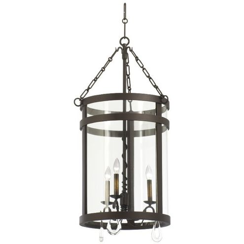 Morris 3 Light 19 inch Bronze Foyer Ceiling Light in Without Glass