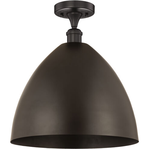 Edison Metal Bristol 1 Light 16 inch Oil Rubbed Bronze Semi-Flush Mount Ceiling Light